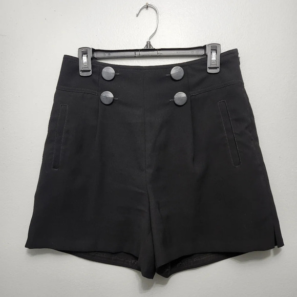 Anthropologie women's high rise black shorts size 6 - Picture 1 of 10